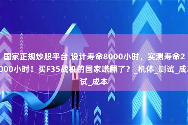 国家正规炒股平台 设计寿命8000小时，实测寿命24000小时！买F35战机的国家赚翻了？_机体_测试_成本